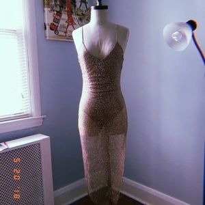 Meshki Rose Gold Midi Dress